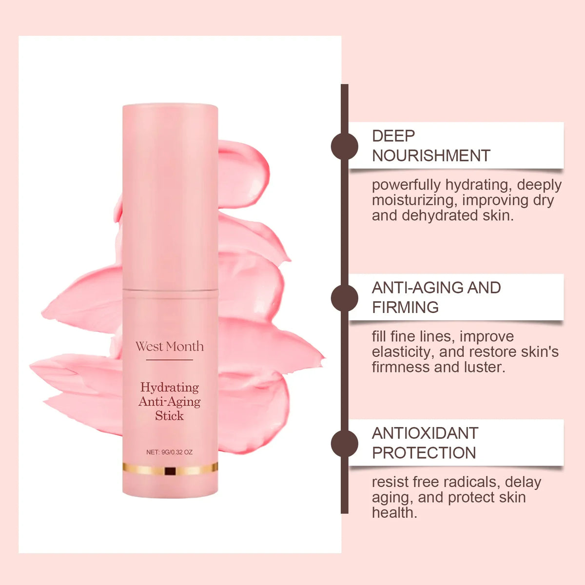 Collagen Moisturizing Stick and Anti Aging Balm for daily wrinkle reduction