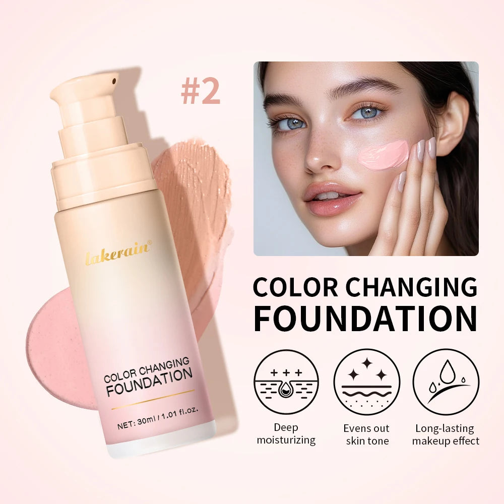 Color Changing Foundation and Liquid Face Concealer for Daily Natural Makeup Looks - 2