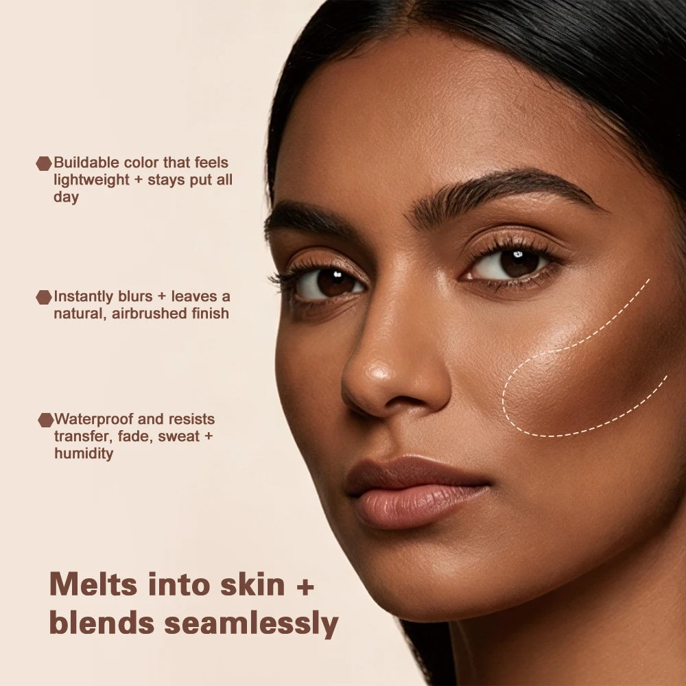 Cream Mousse Bronzer and Face Contour Makeup for Daily Sculpting and Tanning
