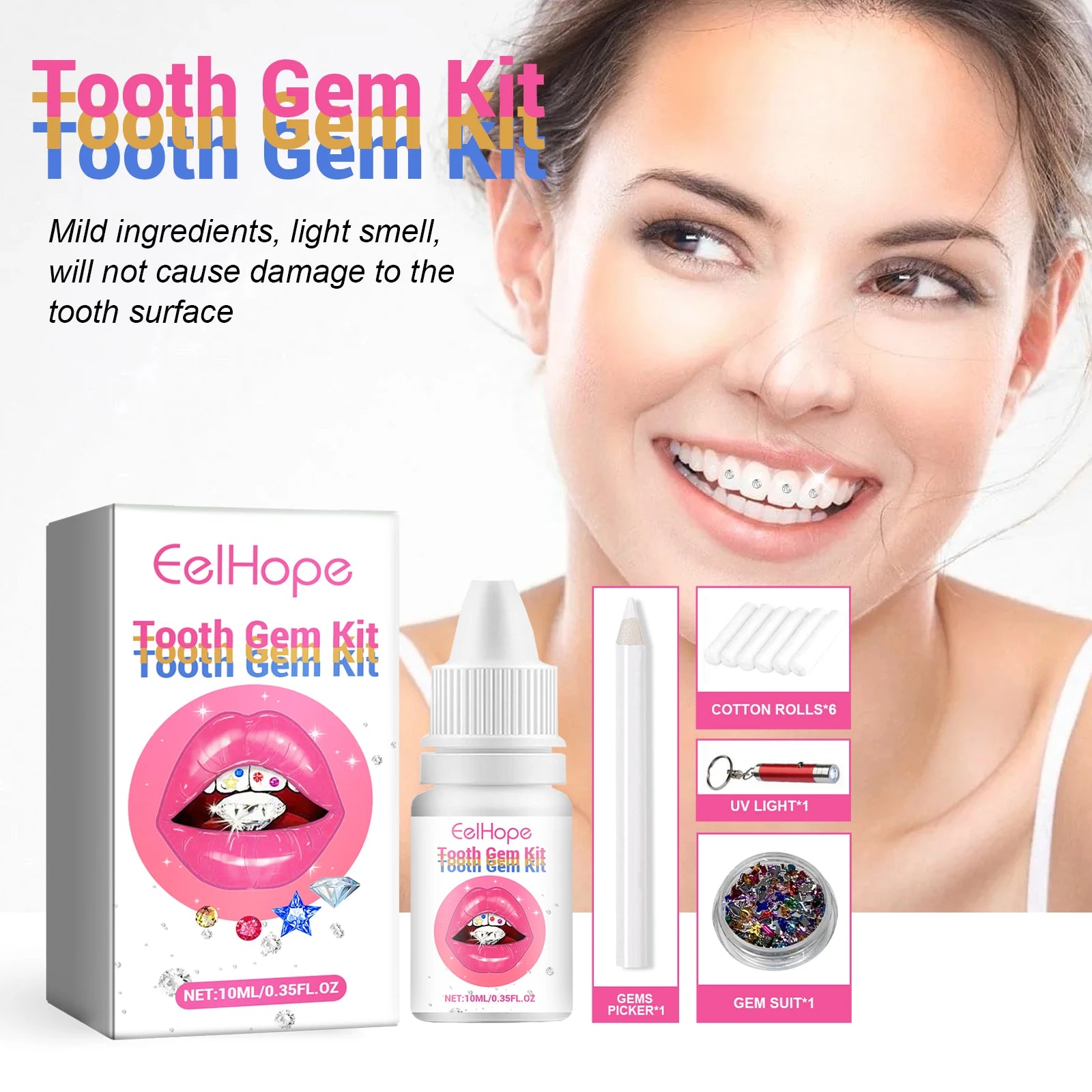 Tooth Gems Kit and Crystal Dental Jewelry for Stylish Teeth Decoration at Home - 3