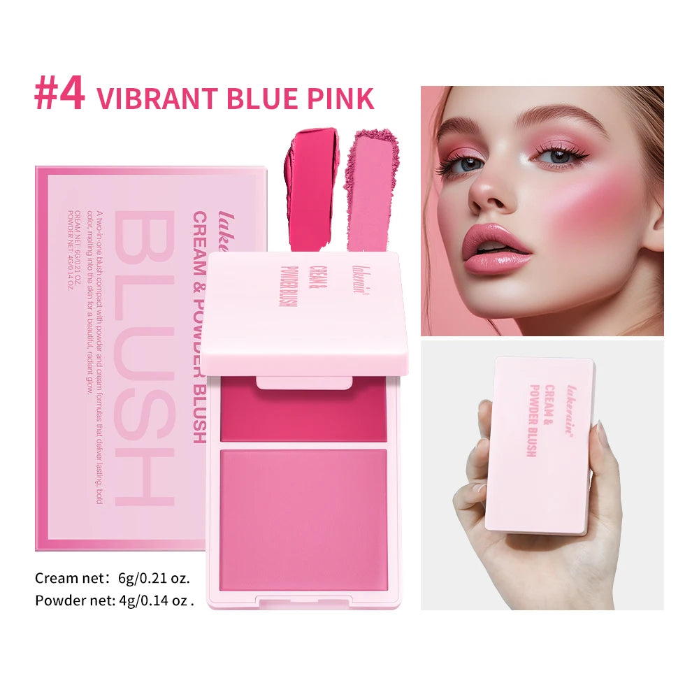 Cream and Powder Blush duo for a flawless long lasting natural makeup glow