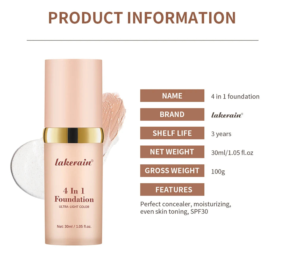 Color Changing Foundation and Face Makeup Base for Daily Natural Coverage - 16