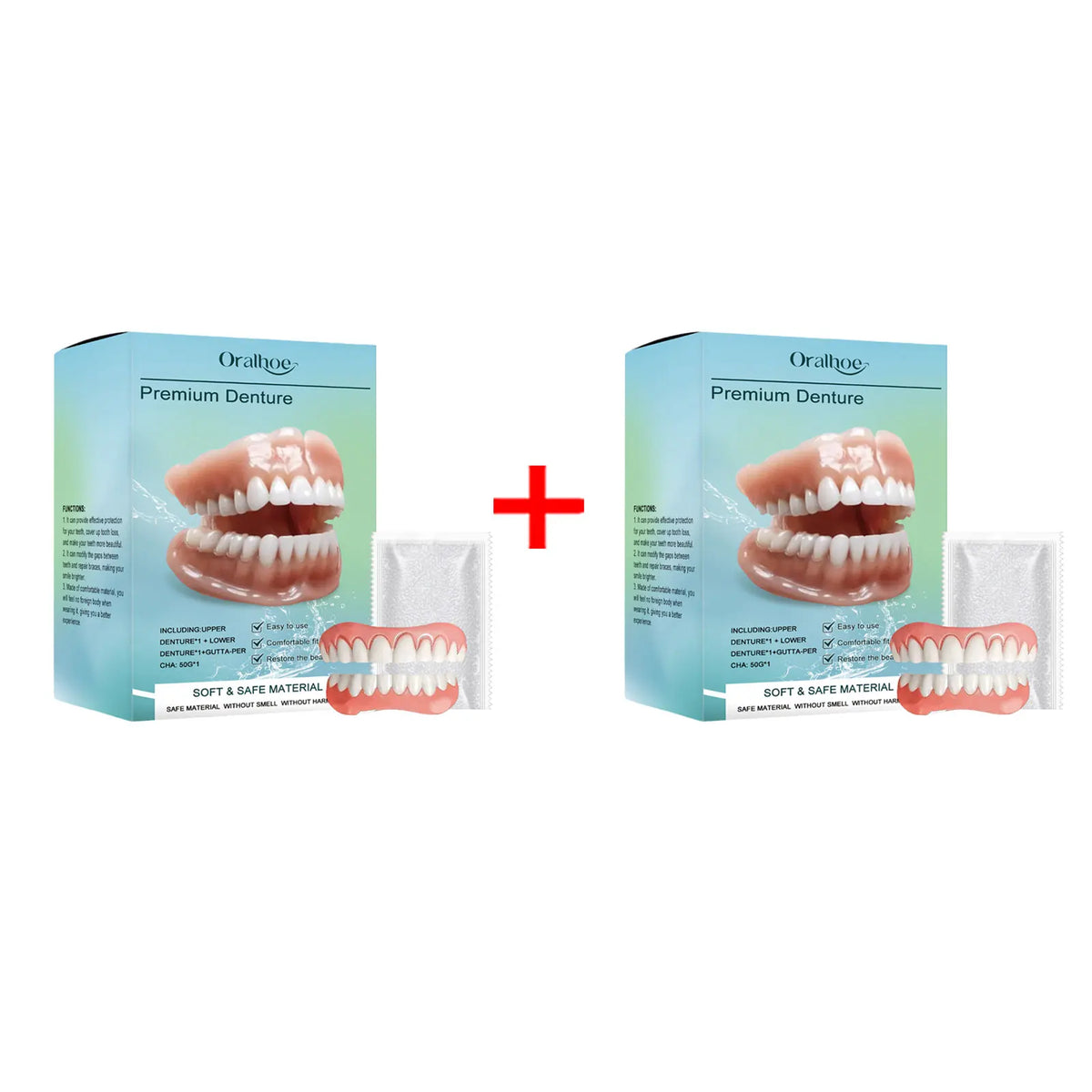 Silicone Denture Set and Temporary False Teeth for Improving Your Smile and Confidence