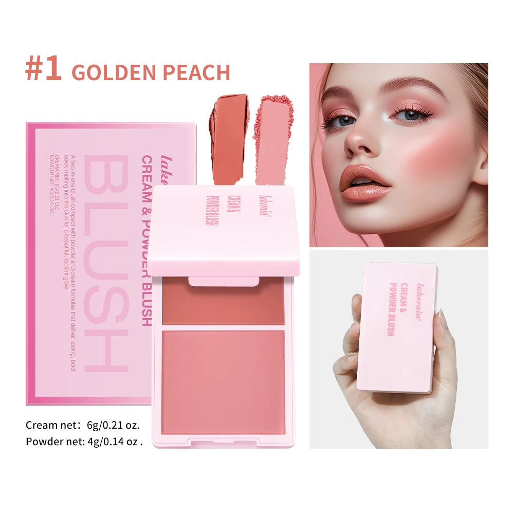 Cream and Powder Blush duo for a flawless long lasting natural makeup glow