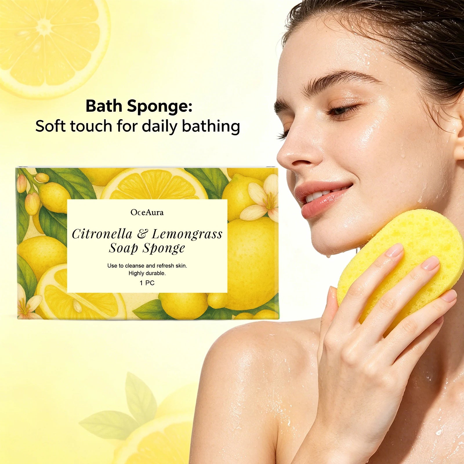 Exfoliating Bath Sponge and Body Scrubber for Daily Skin Cleansing and Refreshing - 1