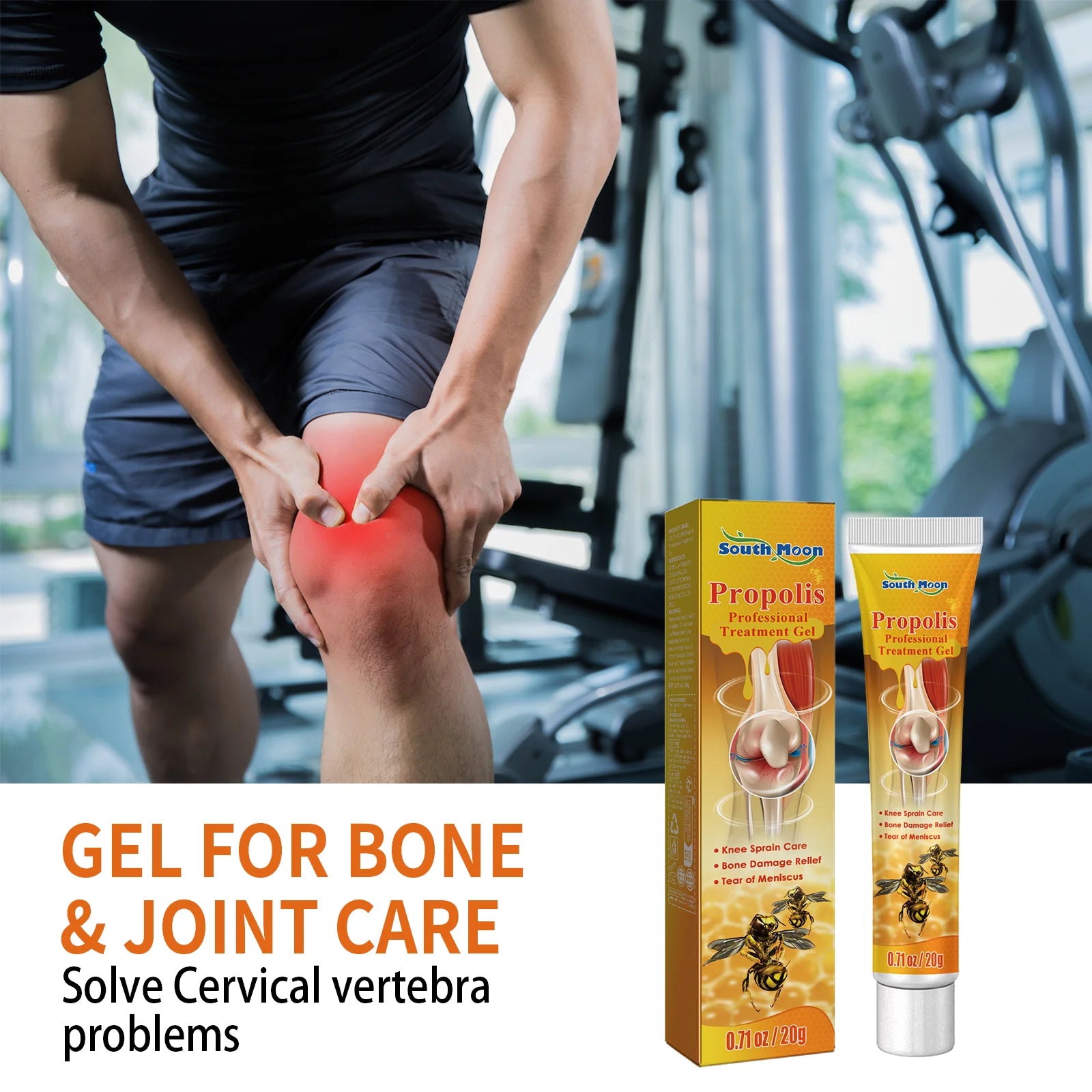 Propolis Joint Care Gel and Muscle Massage Cream for Active Daily Joint Support - 8
