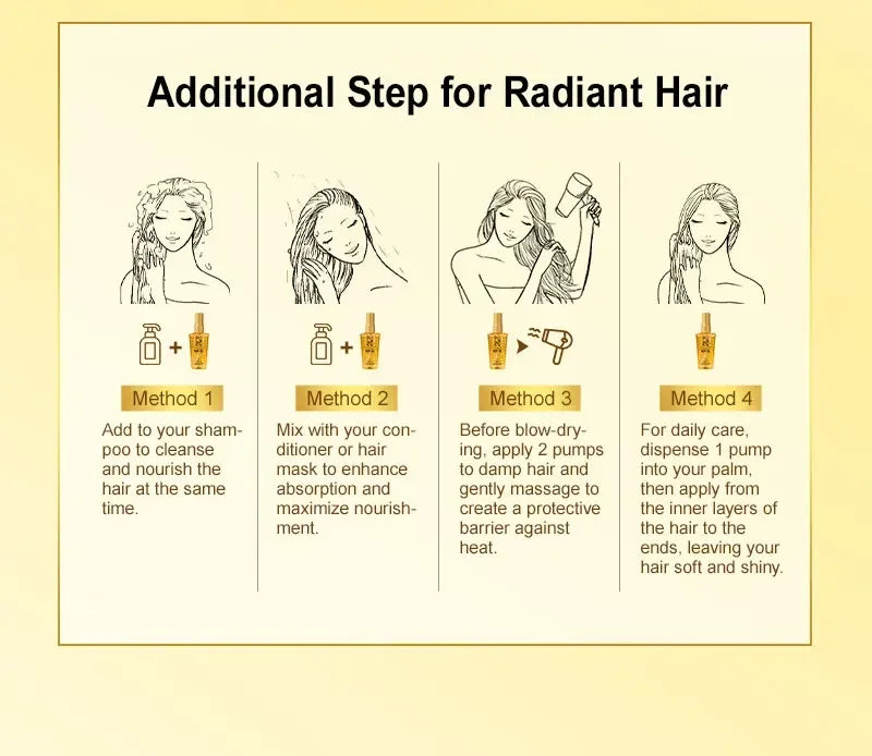 Morocco Hair Oil and Smoothing Serum for Dry Frizzy Hair Daily Repair Treatment - 24