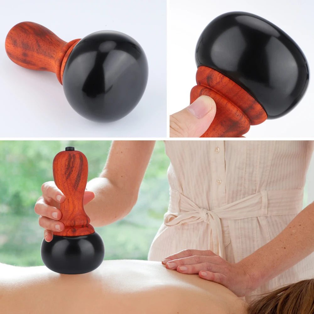 Electric Gua Sha Massager and Hot Stone Tool for Muscle Relief and Body Therapy