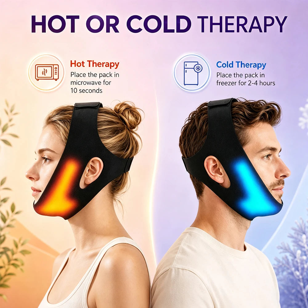 Face Ice Pack and V Line Lifting Bandage for Postoperative Care and Daily Beauty