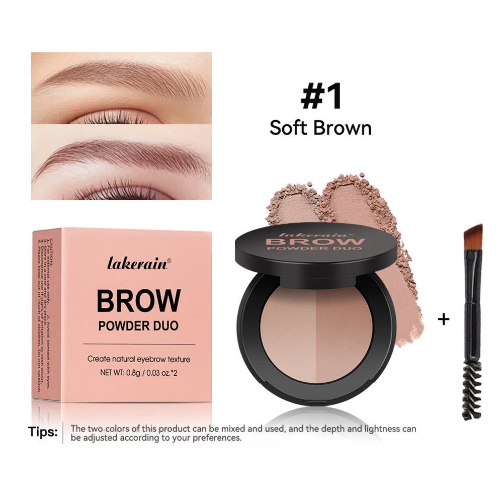 Brow Powder Duo and Eyebrow Enhancer for Natural Defined Eyebrows and Contouring - 26