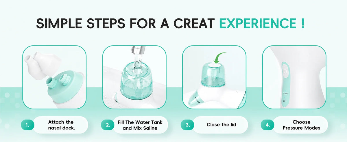 Electric Nasal Irrigator and Sinus Rinse Machine for Daily Allergy Relief