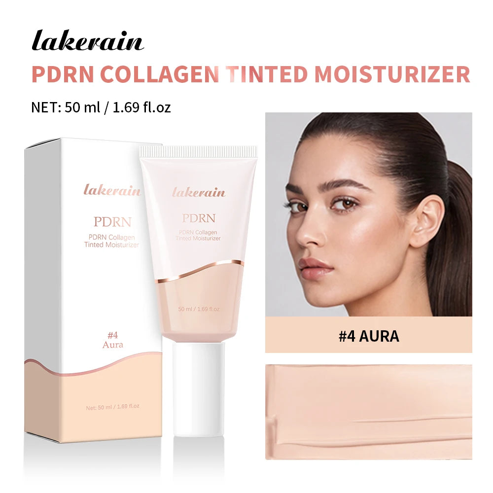 PDRN Collagen Tinted Moisturizer and Radiant Skin Foundation for Daily Glow Makeup