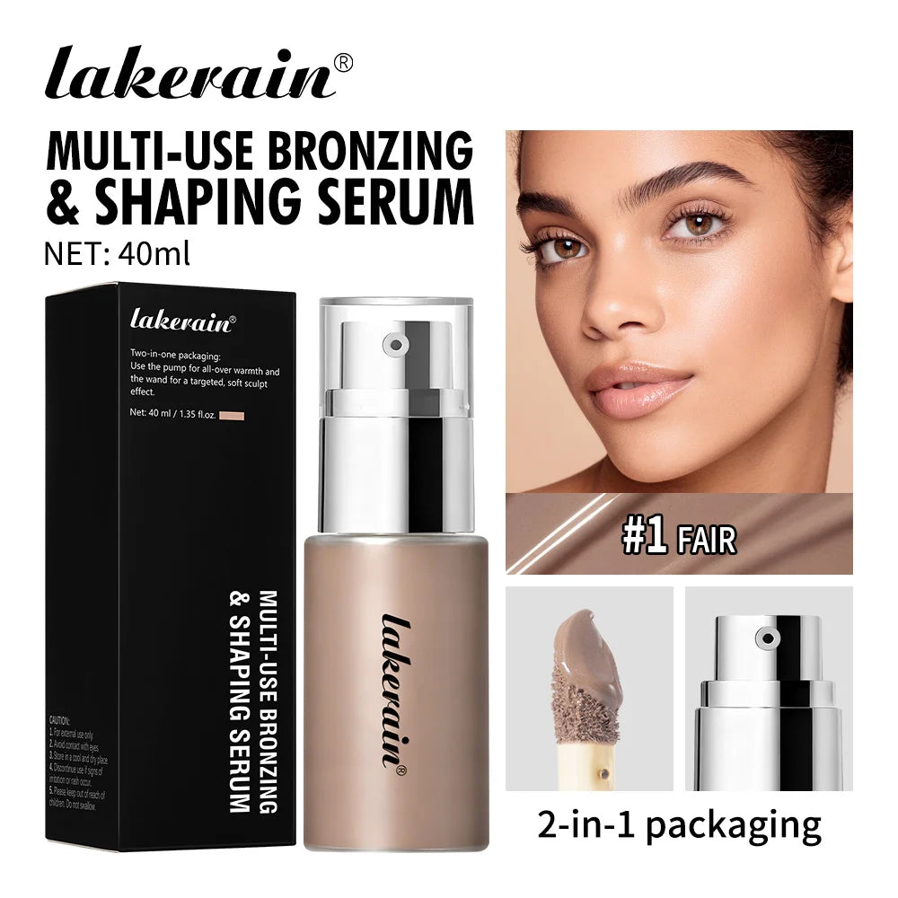 Multi Use Bronzing Serum and Liquid Face Foundation for Daily Makeup Contouring - 23