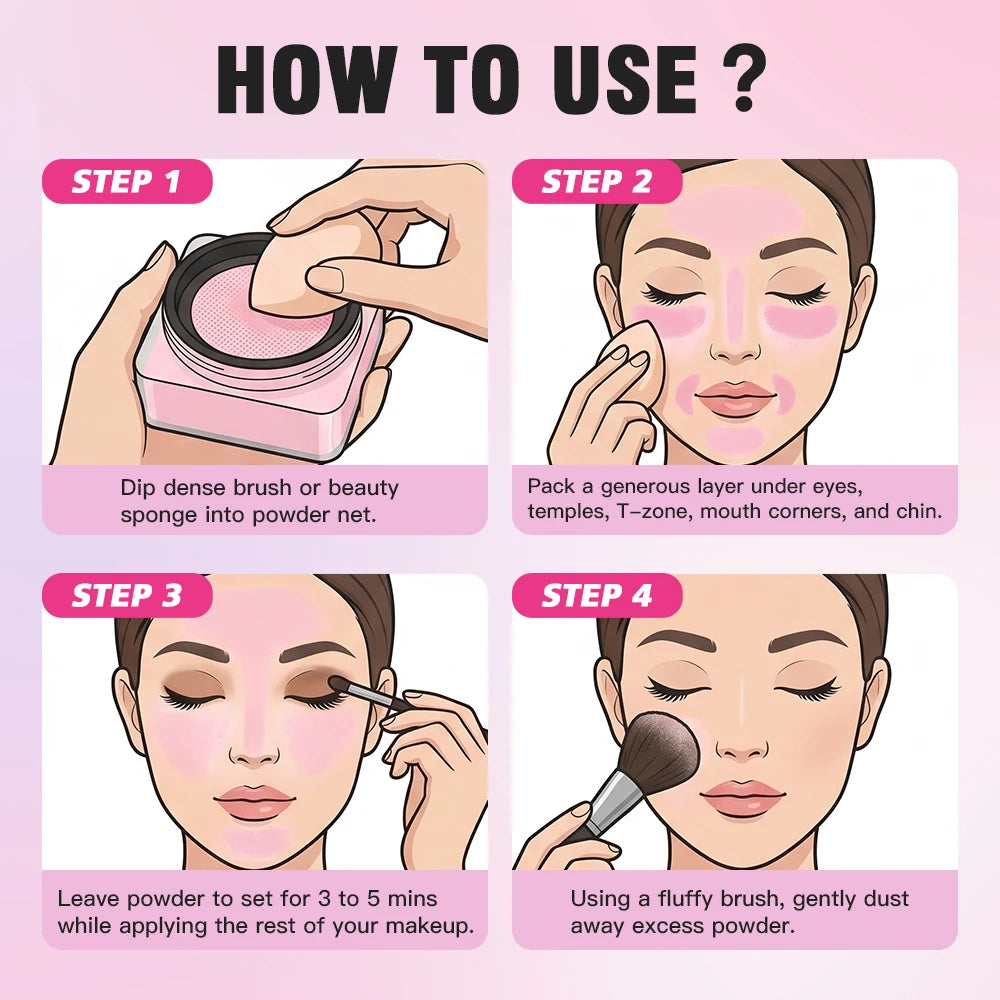 Loose Baking Setting Powder and Face Finishing Makeup for Long Lasting Matte Looks - 14
