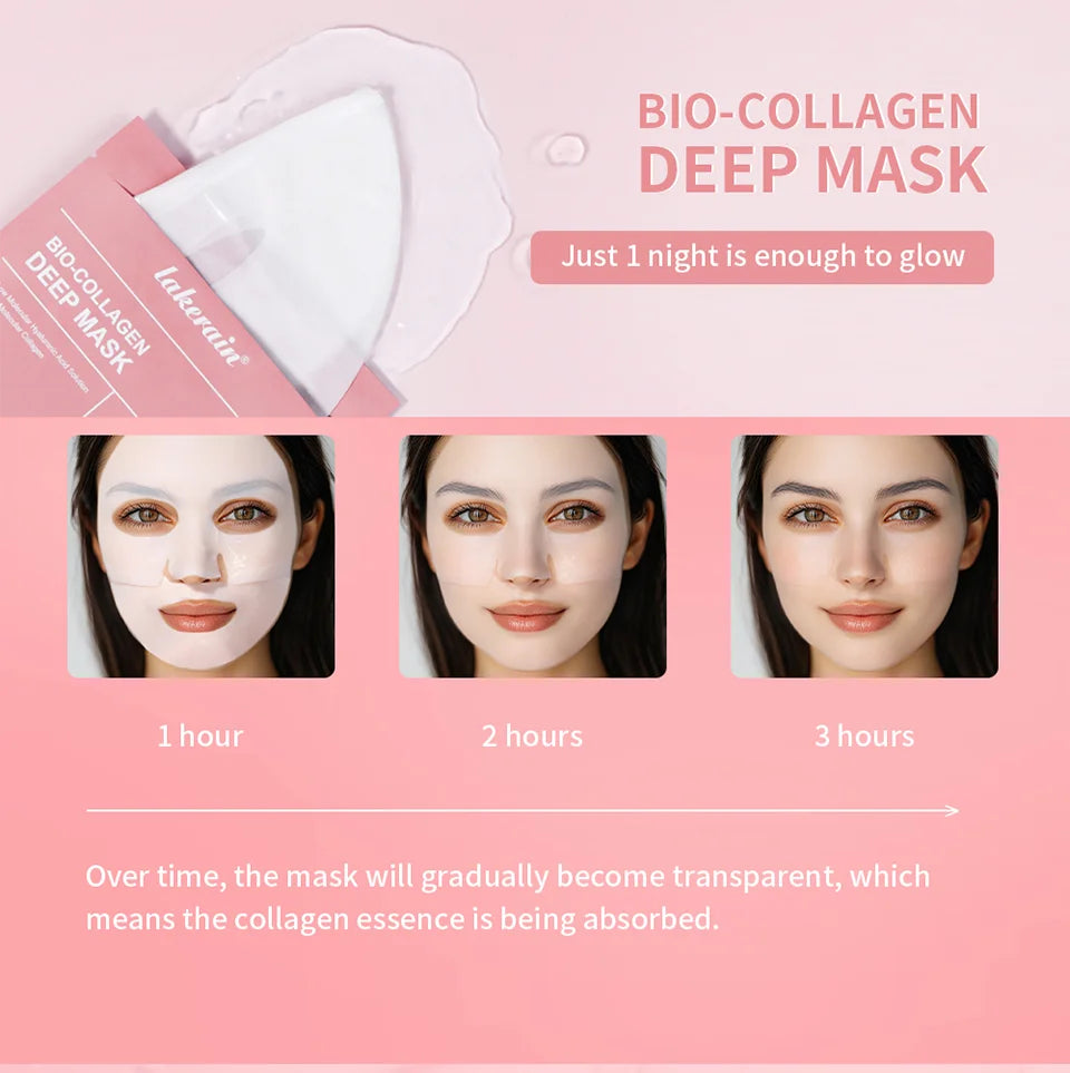 Bio Collagen Face Mask and Deep Hydrating Sheet for Overnight Skin Rejuvenation - 9