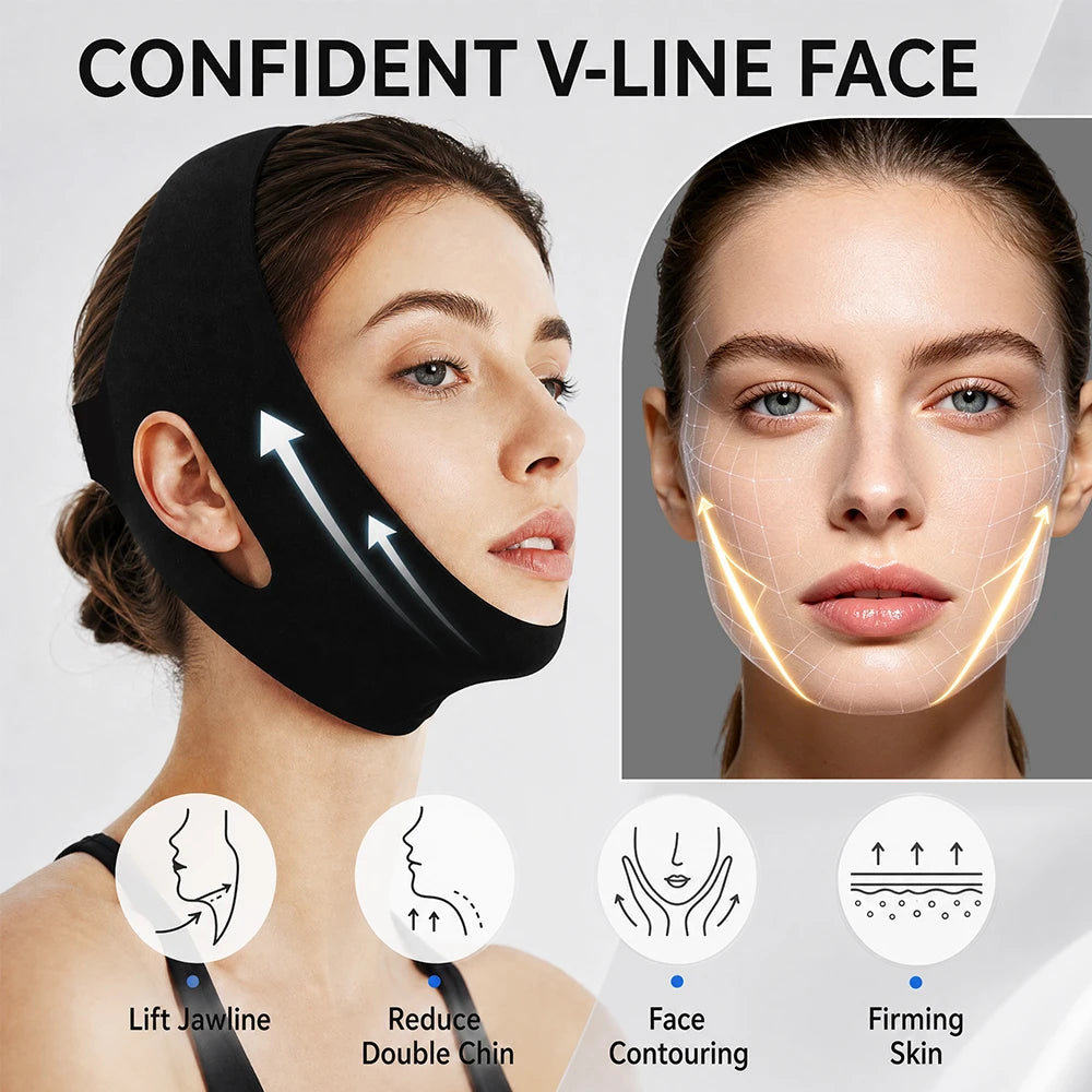 Face Ice Pack and V Line Lifting Bandage for Postoperative Care and Daily Beauty - 5