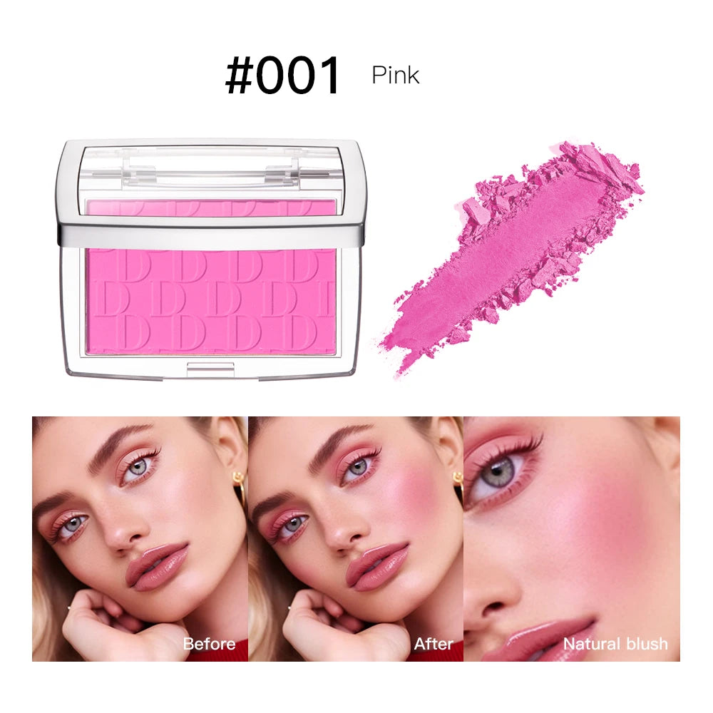 Matte Embossed Blush Palette and Facial Blusher Powder for Natural Makeup Looks