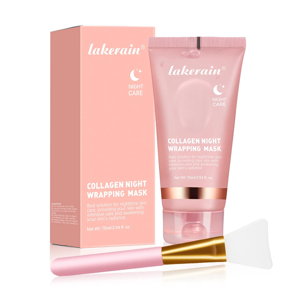 Collagen Night Wrapping Mask and Peel Off Facial Treatment for Overnight Repair - 1