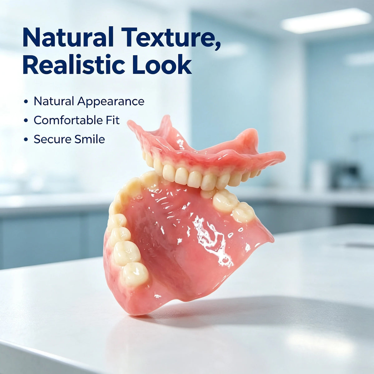 Full Denture Set and Temporary False Teeth Veneers for a Confident Daily Smile