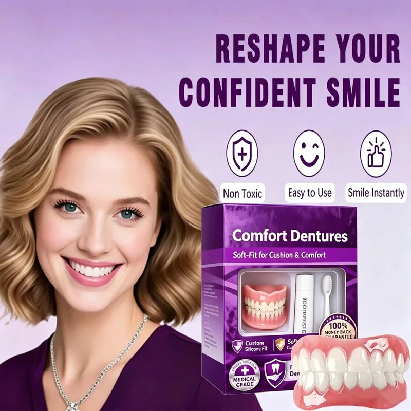 Silicone Dentures and False Teeth for Instant Smile Enhancement for Daily Comfort - 8