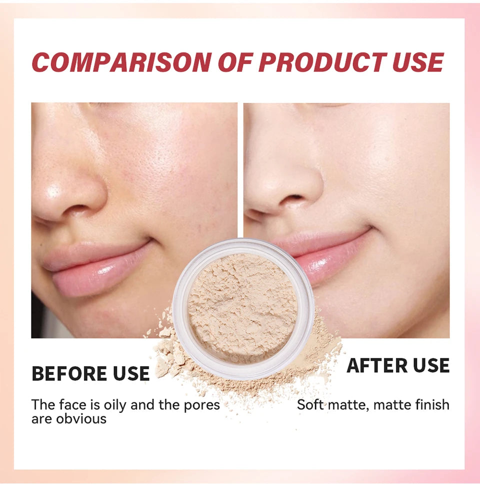 Loose Setting Powder and Finishing Makeup Fixer for Long Lasting Oil Control
