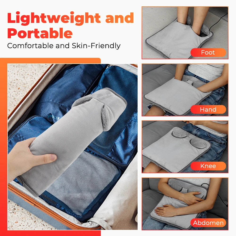 Electric Foot Warmer and Heated Cushion for Relaxing at Home or Office Work