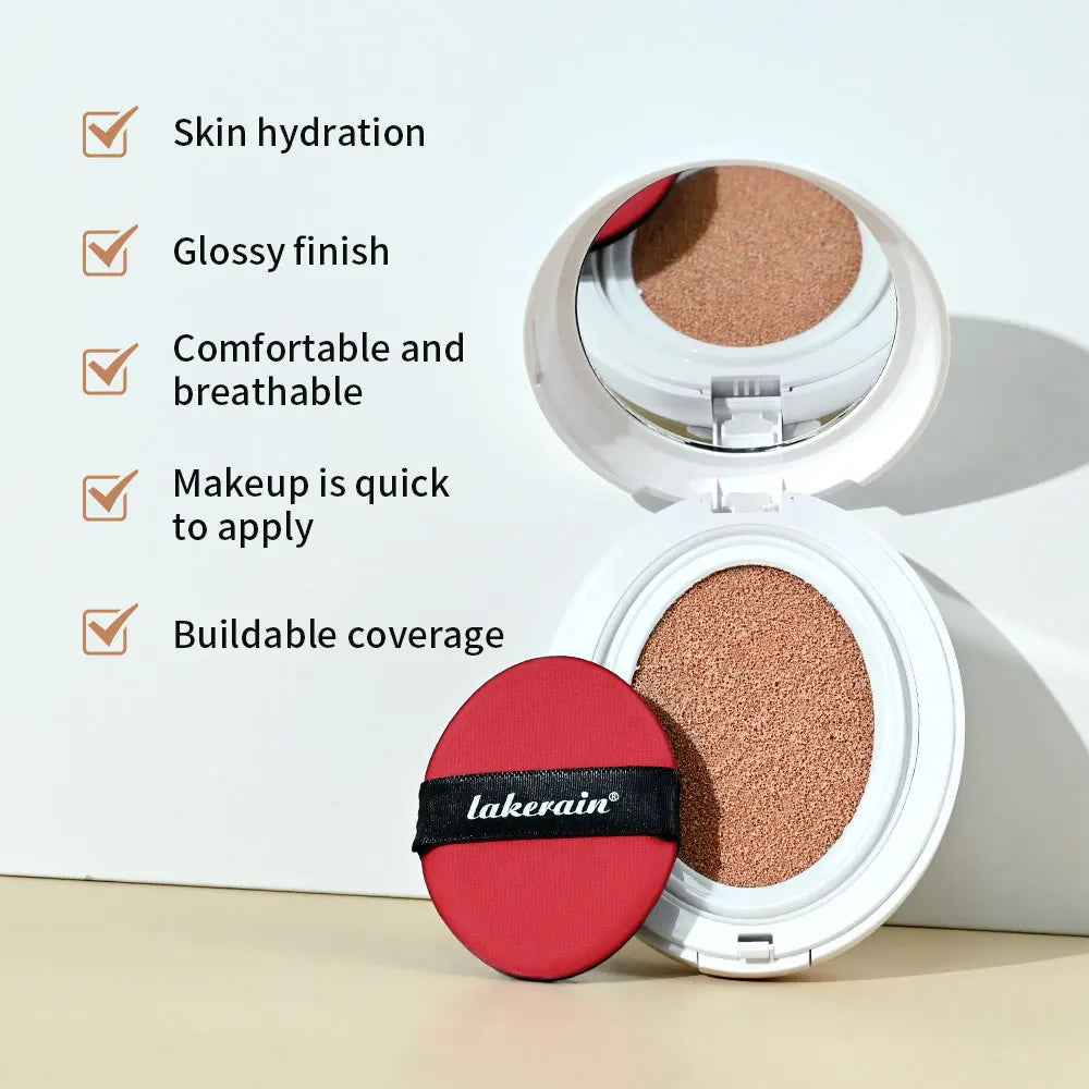 Cream Cushion Foundation and Dewy Glow Makeup for a Natural Hydrated Complexion
