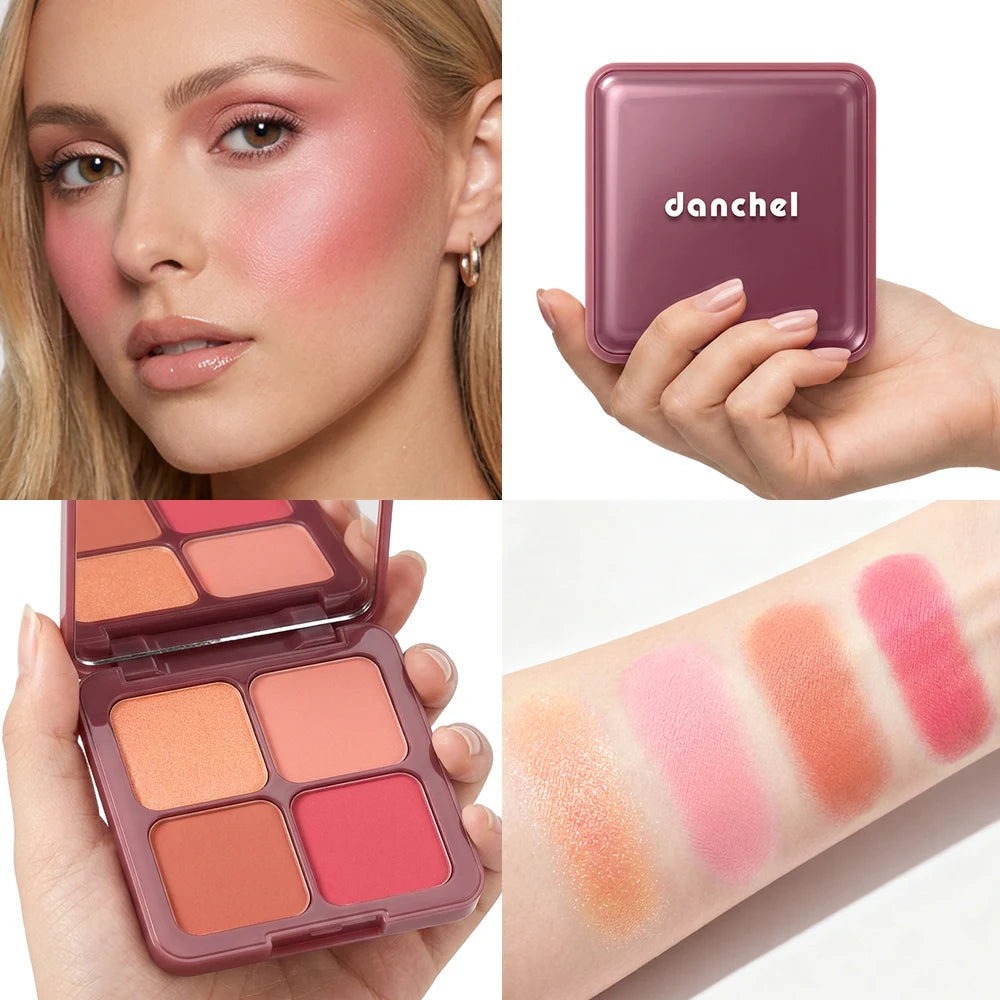 Blush Palette and Face Powder Makeup for Natural Daily Glow and Soft Focus Finish