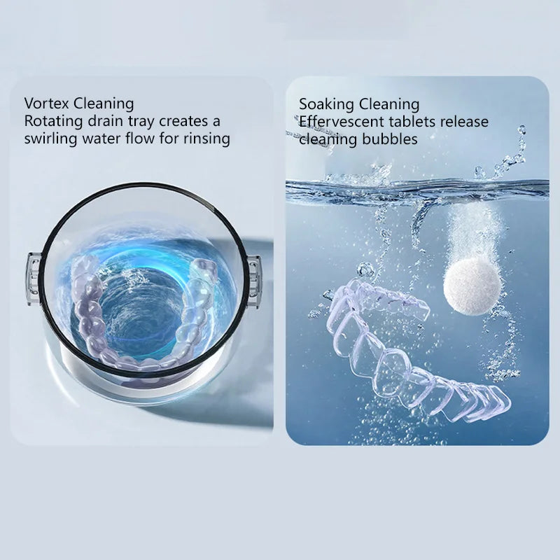 Denture Cleaning Box and Retainer Case for Daily Hygiene and Travel Storage - 2