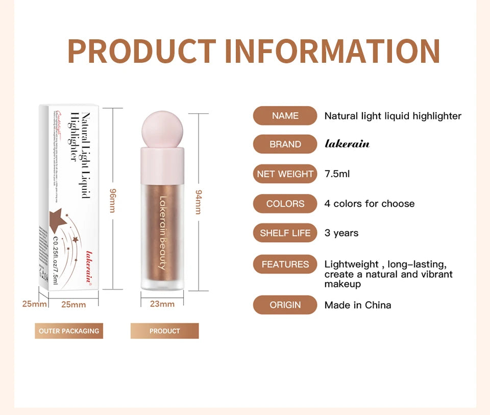 Liquid Highlighter and Shimmer Makeup Luminizer for Radiant Glow and Beauty - 20
