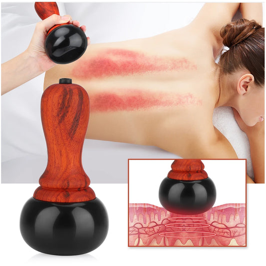 Electric Gua Sha Massager and Warming Bianstone Tool for Muscle Pain Relief