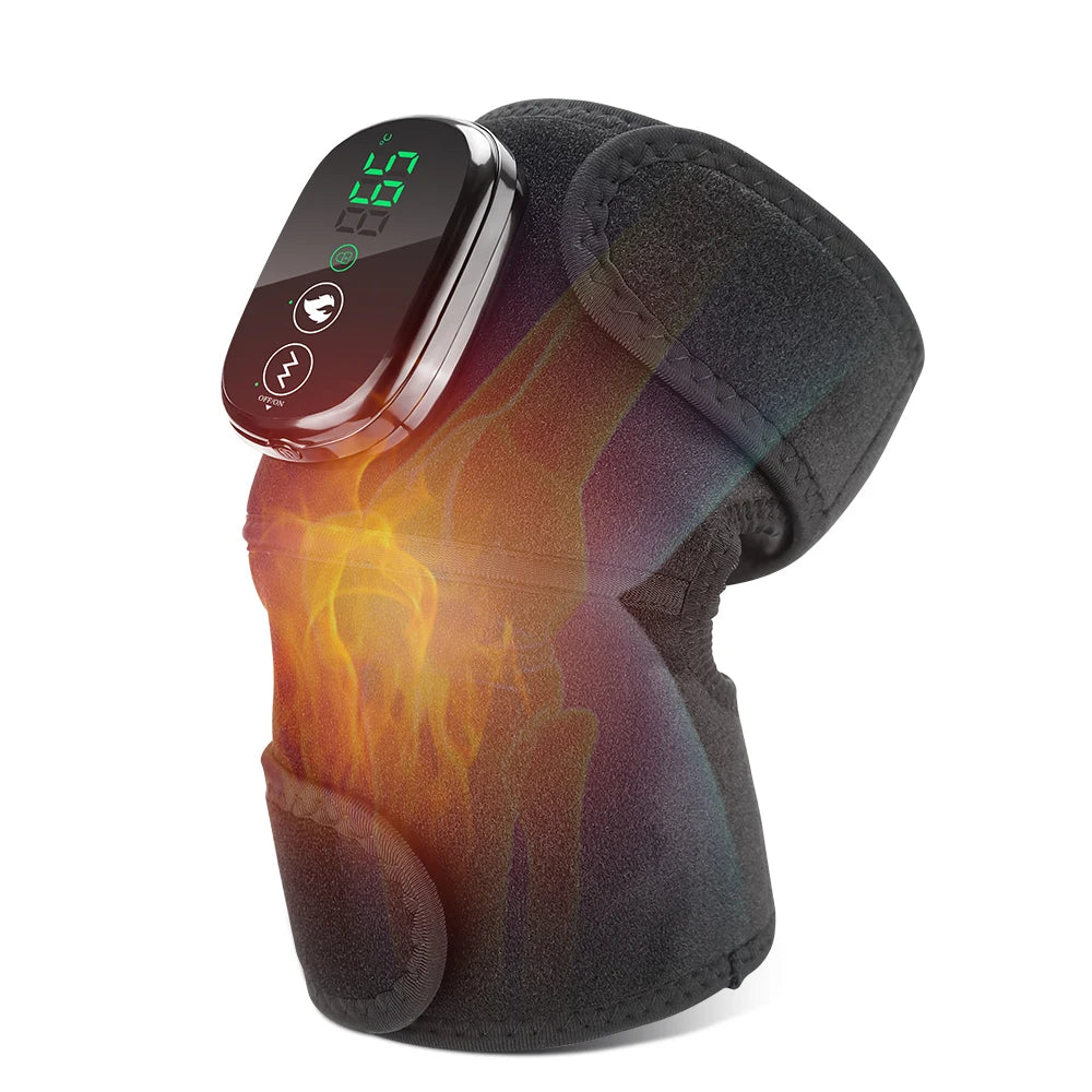 Heated Knee Massager and Vibration Heating Pad for Joint Pain Relief and Recovery