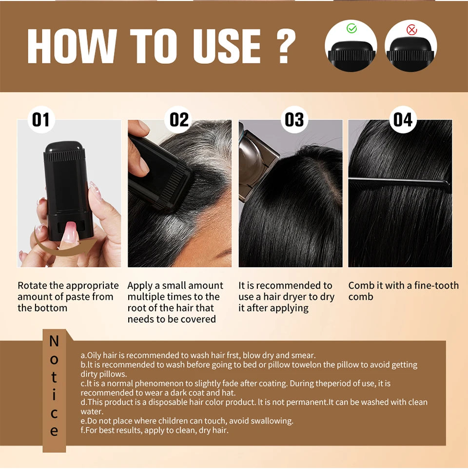 Hair Dye Stick and Gray Root Concealer for Instant Touch Ups and Daily Grooming - 15