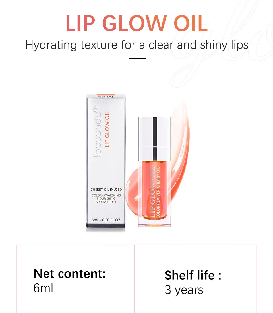 Lip Oil Plumping Lip Gloss and Hydrating Tinted Lip Glow for Daily Makeup Routines