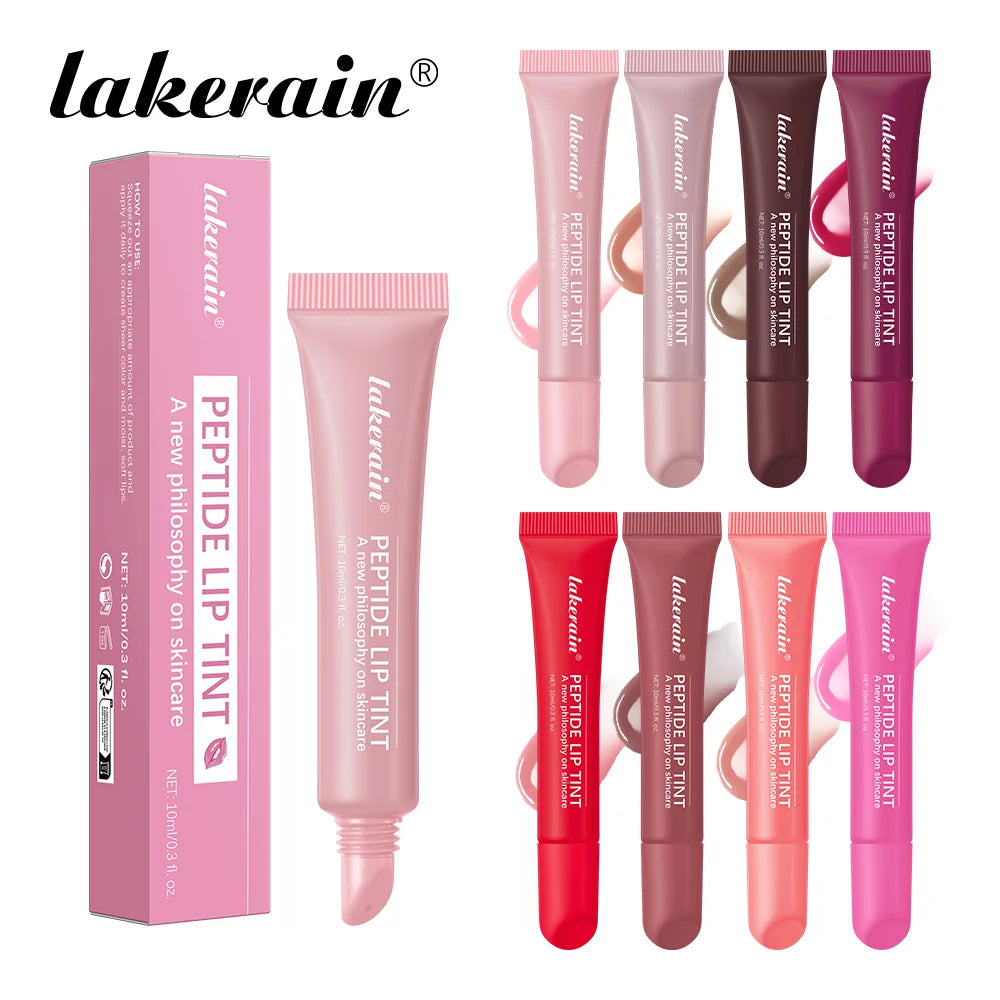 Peptide Lip Tint and Moisturizing Lip Gloss for Daily Hydration and Shine