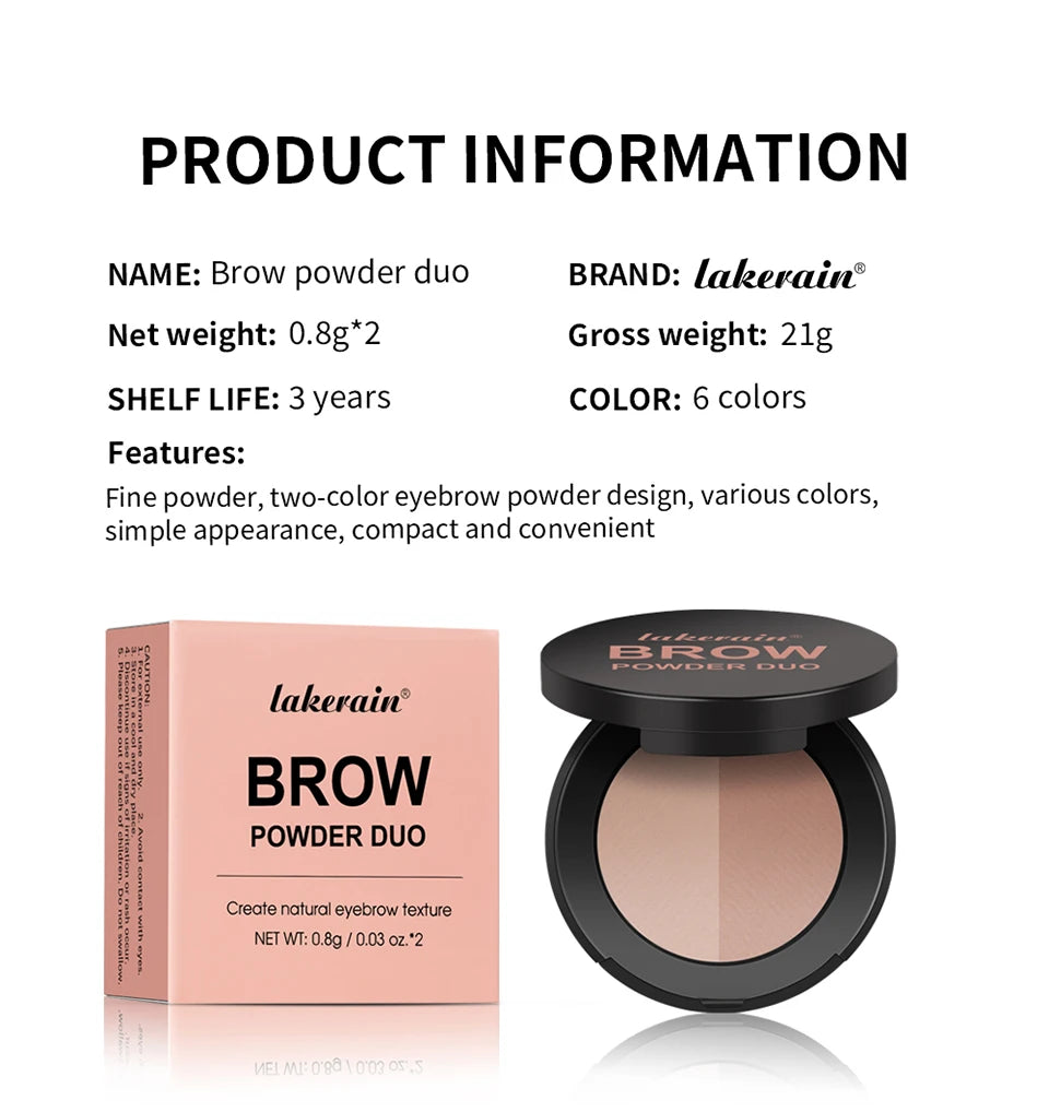 Brow Powder Duo and Eyebrow Enhancer for Natural Defined Eyebrows and Contouring