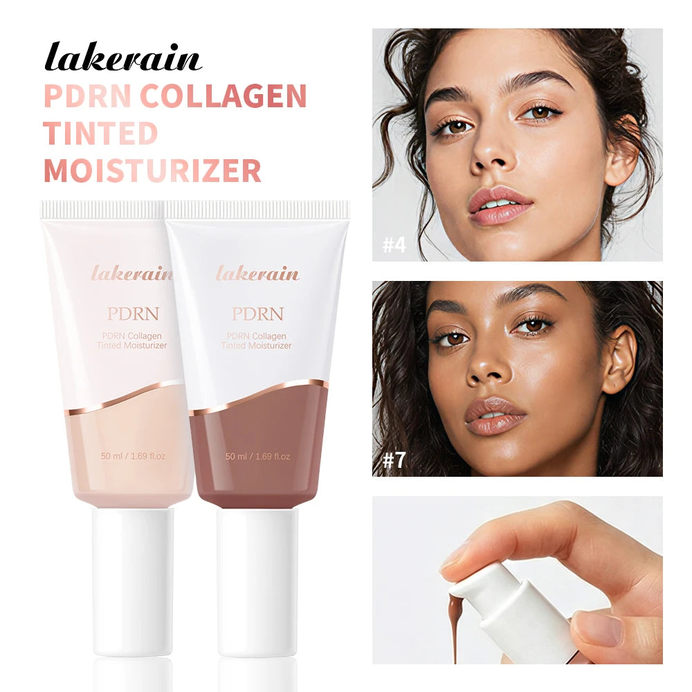 PDRN Collagen Tinted Moisturizer and Radiant Skin Foundation for Daily Glow Makeup - 1