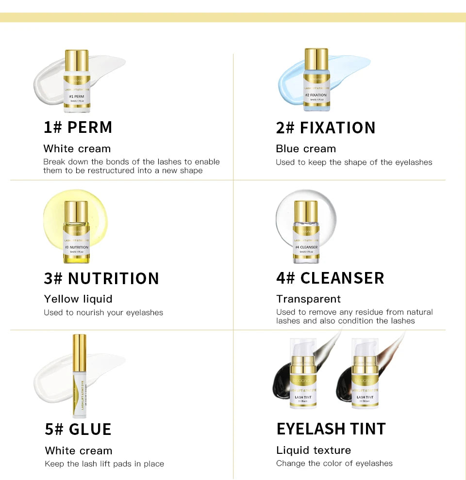 Brow Lamination and Eyebrow Tinting Kit for Professional Salon Results at Home