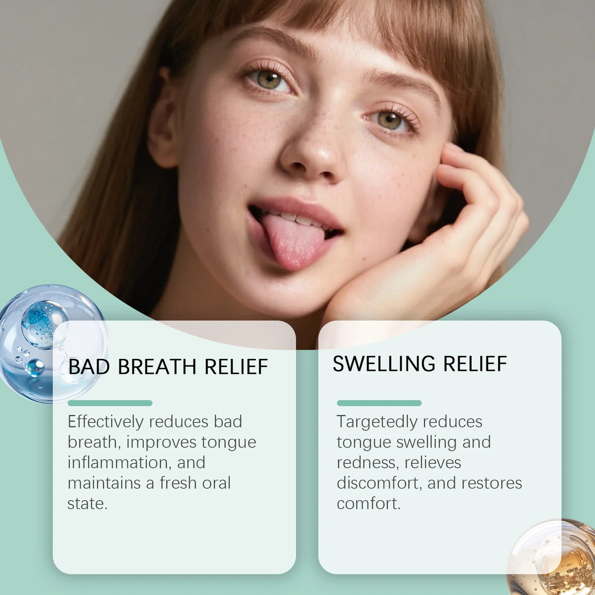 Tongue Repair Spray and Mouth Freshener for Daily Oral Care and Bad Breath