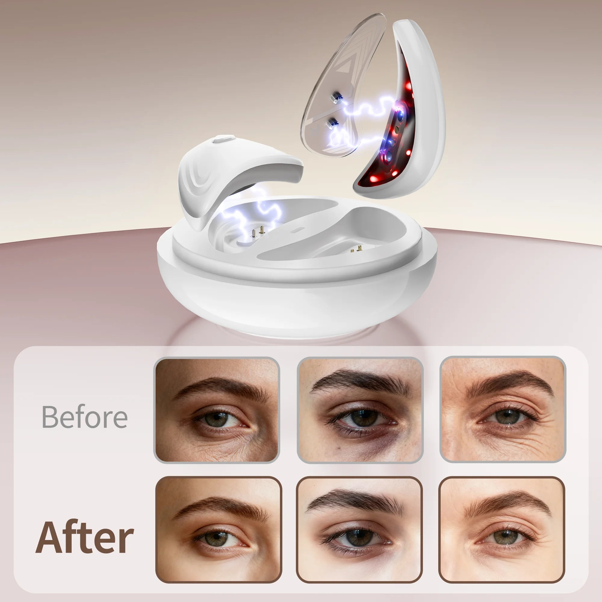 Red Light Eye Massager and Microcurrent Skincare Device for Dark Circles - 4