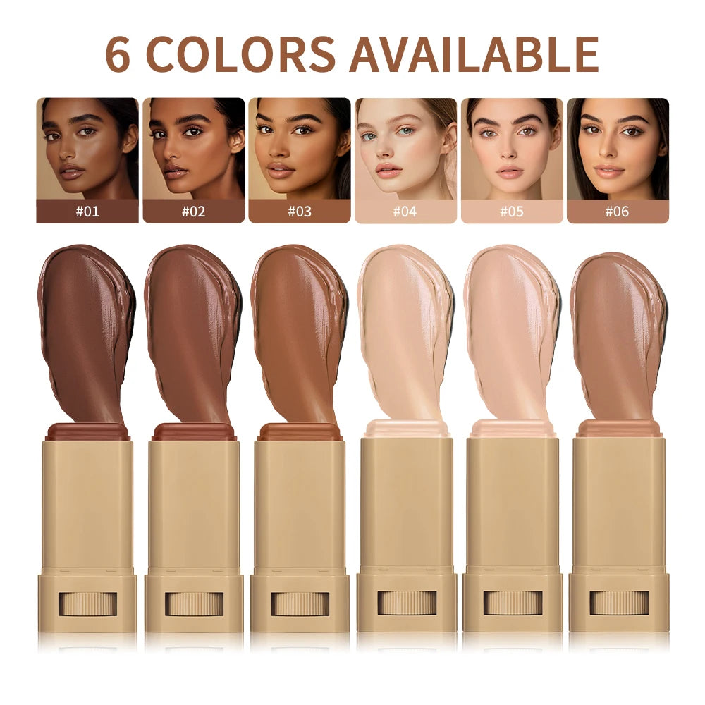 Skin Tint Foundation Stick and Radiant Balm Serum for Daily Natural Coverage