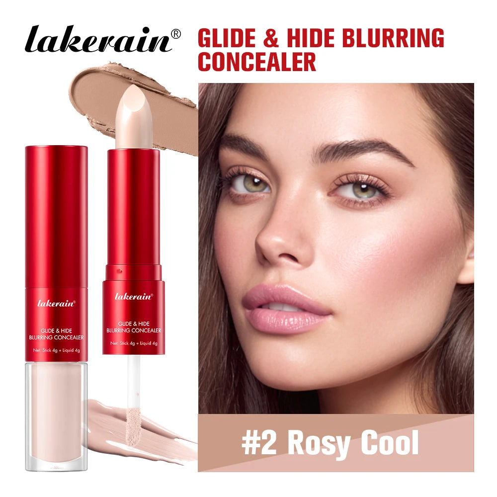 Glide and Hide Blurring Concealer and Full Coverage Foundation for Daily Makeup
