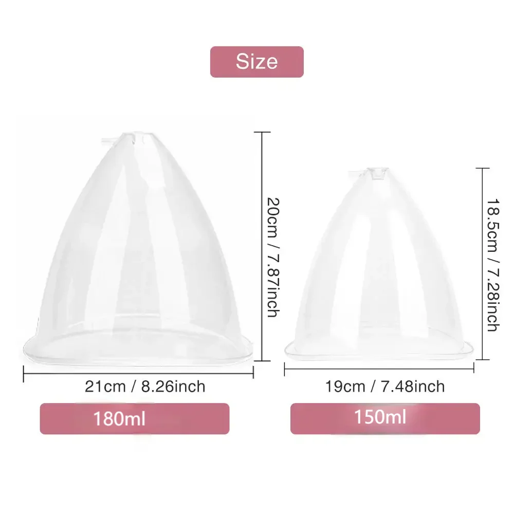 Vacuum Suction Cups and Buttock Massage Enhancer for Body Sculpting Sessions