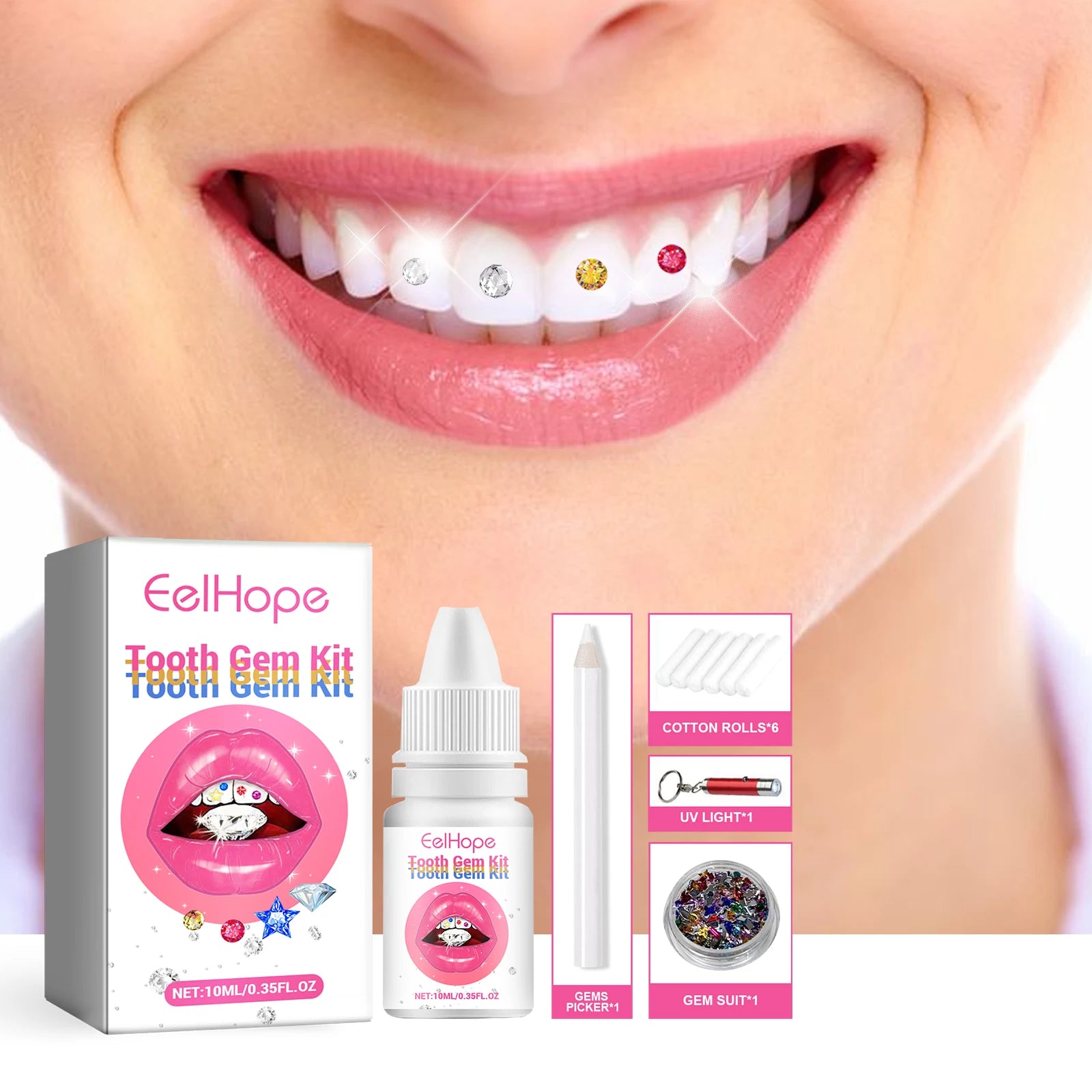 Tooth Gems Kit and Crystal Dental Jewelry for Stylish Teeth Decoration at Home - 2