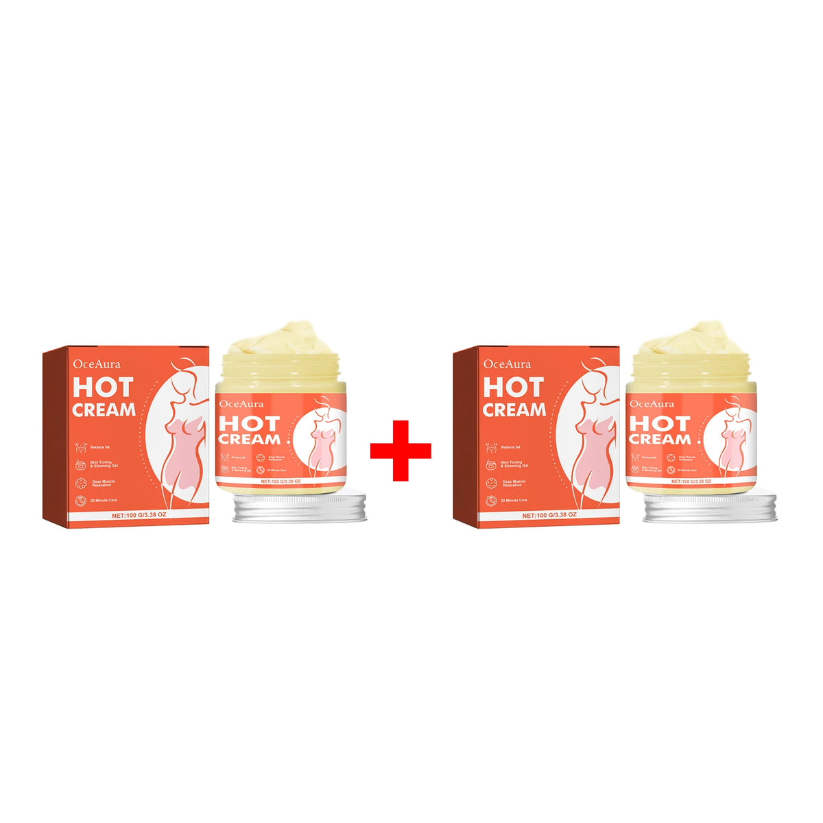 Hot Cream and Cellulite Massage Gel for Body Slimming and Skin Tightening