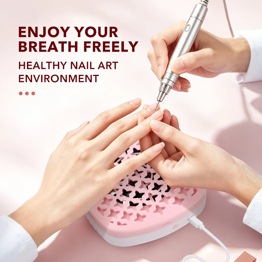 Nail Dust Collector and Manicure Suction Machine for Home Salon Nail Care