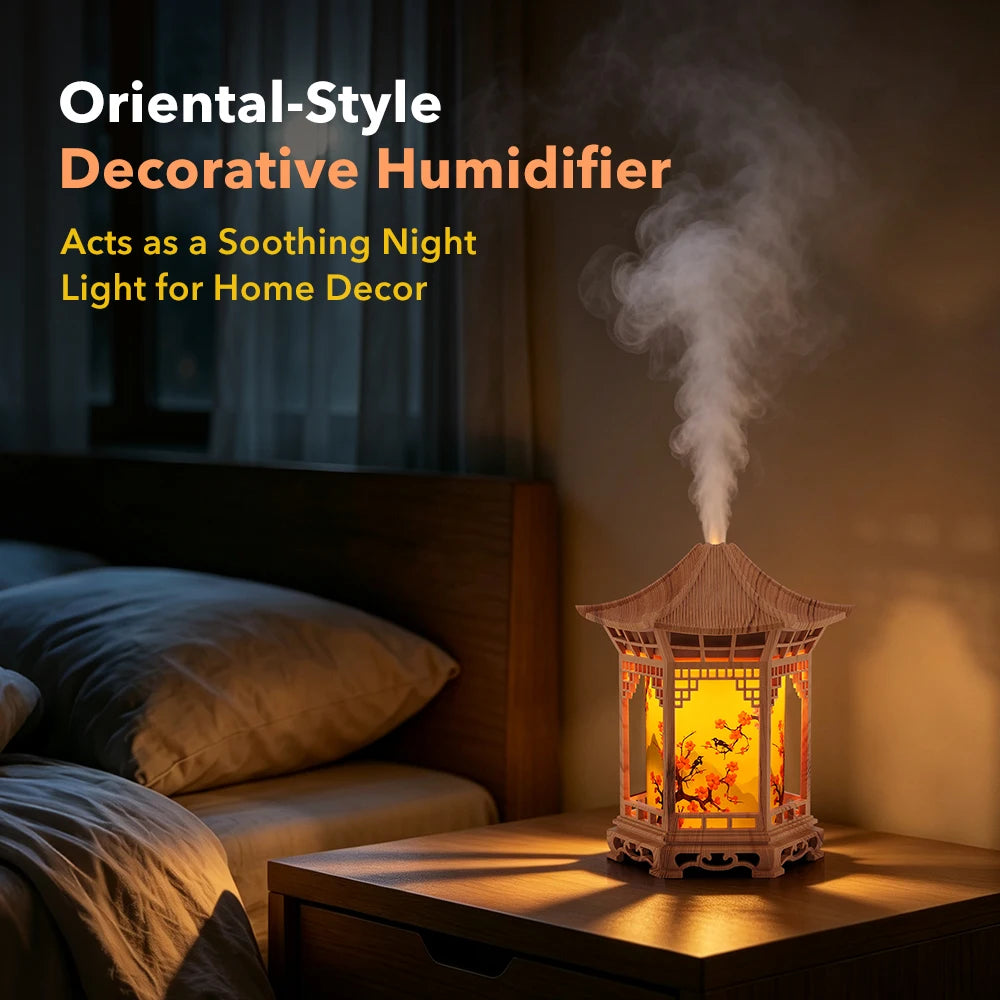 Pavilion Humidifier and Essential Oil Diffuser for Home Office and Bedroom Decor