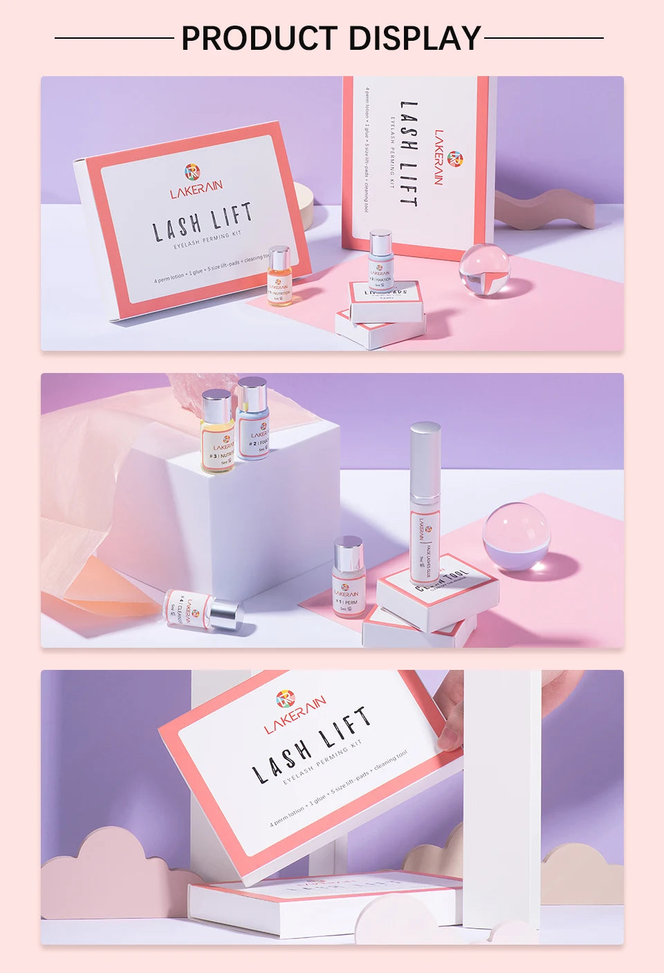 Lash Lift Kit and Eyelash Perming Set for Professional Home Beauty Treatments