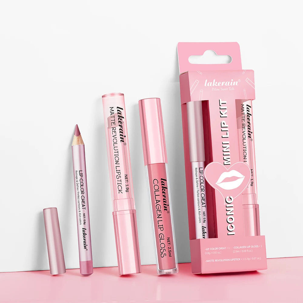 Lip Liner and Lipstick Makeup Set for Perfect Daily and Travel Lip Styling - 3