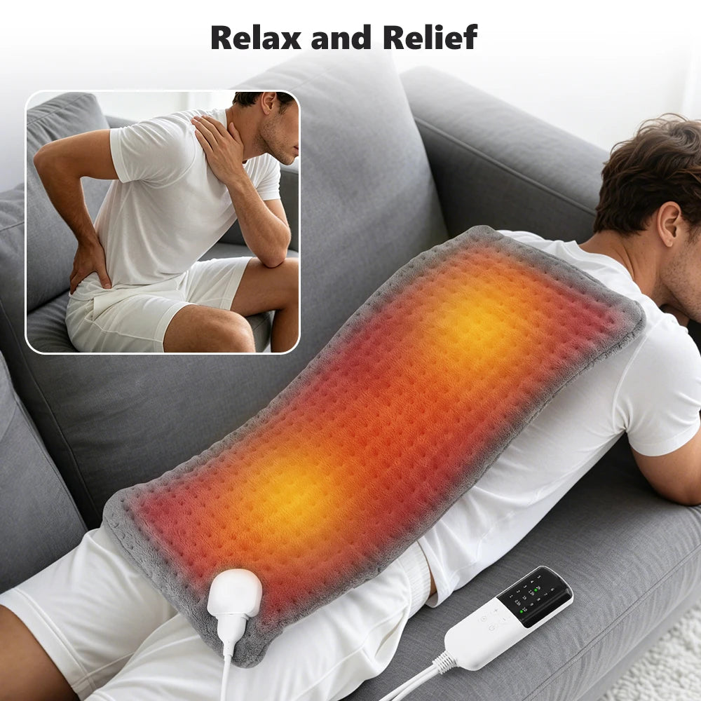 Electric Heating Pad and Thermal Warming Mat for Home and Office Pain Relief Sessions - 10